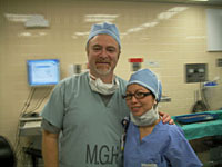 Alongside Dr. Steven M. Zeitels, Director 
of the MGH-Voice Center
